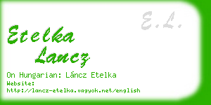 etelka lancz business card