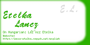 etelka lancz business card